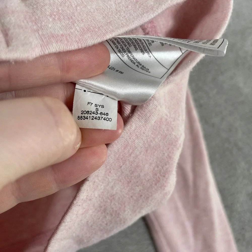 Nike Full Zip Hoodie Womens Small Pink Y2K Embroidered Swoosh Athleisure Hooded